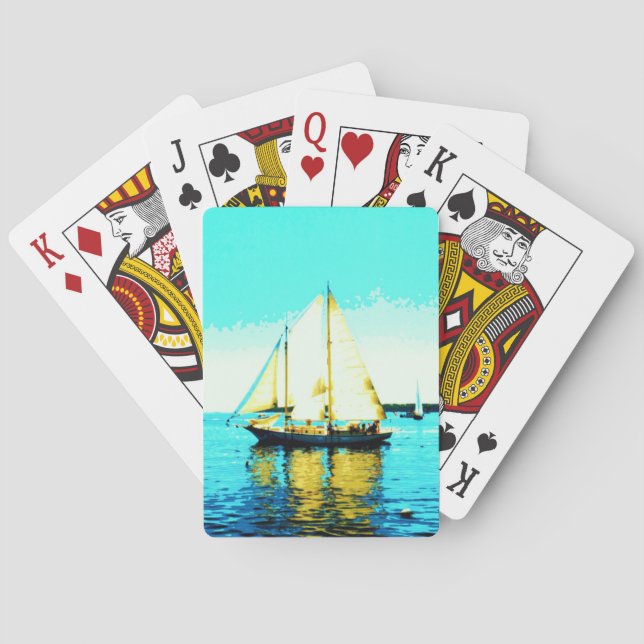 cartas de juego de la escuela de vela (Reverso)