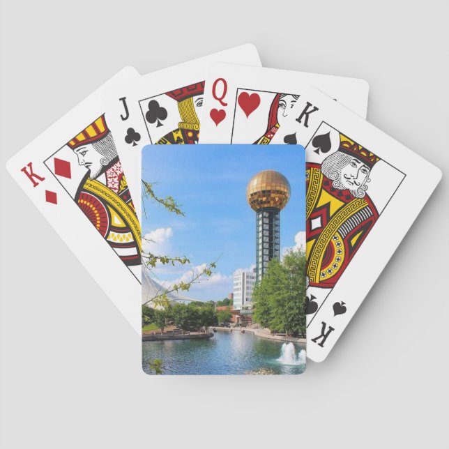 Cartas de juego de la esfera solar de Knoxville Te (Reverso)