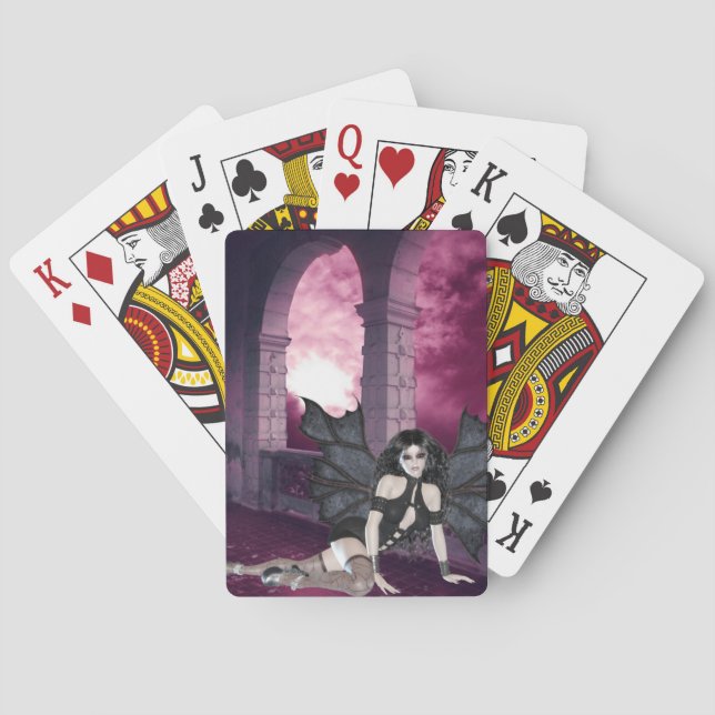 Cartas de juego de la fantasía de ángel oscuro (Reverso)