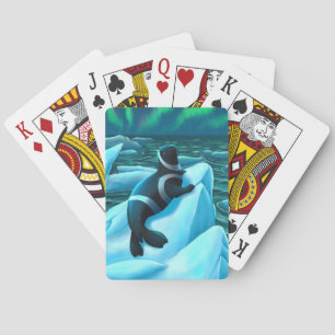 Cartas de juego de la foca cinta