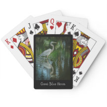 Cartas de juego de la "Gran Garza Azul"