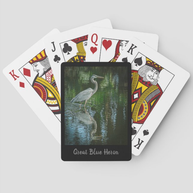 Cartas de juego de la "Gran Garza Azul" (Reverso)