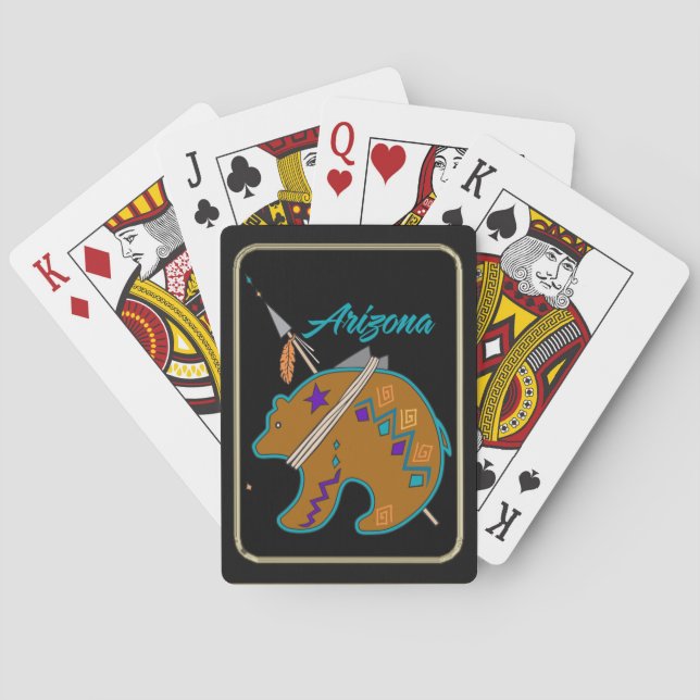 Cartas de juego de la lana de oso de Arizona (Reverso)