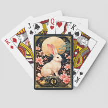 Cartas de juego de la Luna Dorada del Conejo del Z