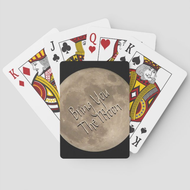 Cartas de juego de la luna llenas de tarjetas de l (Reverso)