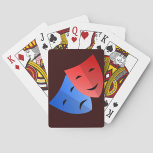 Cartas de juego de la máscara del teatro