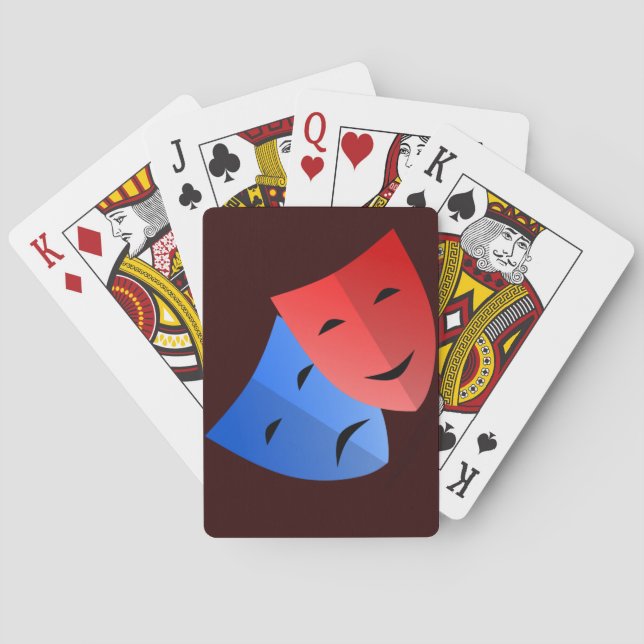 Cartas de juego de la máscara del teatro (Reverso)