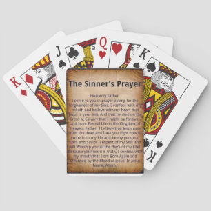 Cartas de juego de la oración de Sinner