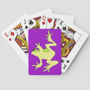Cartas de juego de la rana de la ventana