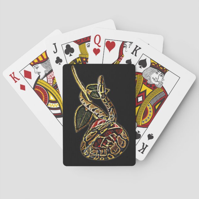 Cartas de juego de la serpiente de Ball Python (Reverso)