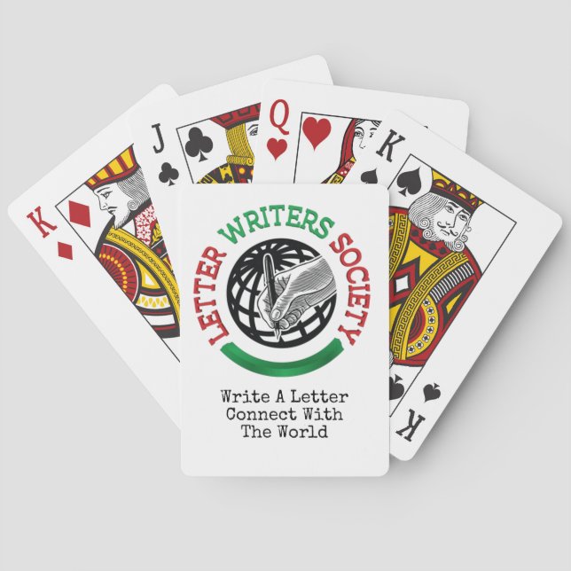 Cartas de juego de la sociedad de escritores de ca (Reverso)