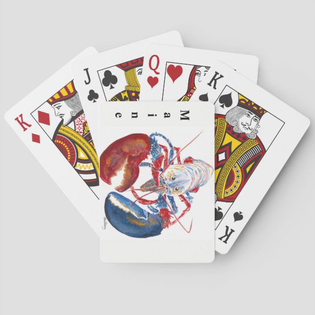 Cartas de juego de langosta de la libertad (Reverso)
