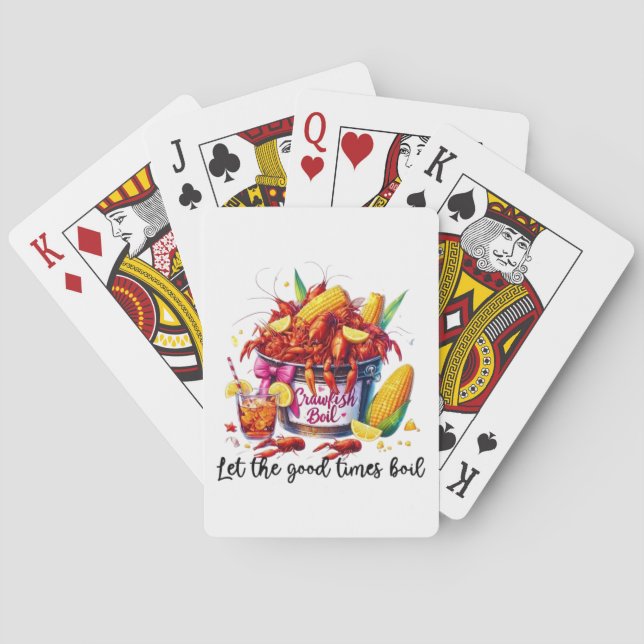 Cartas de juego de langosta hierven (Reverso)