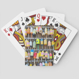 Cartas de juego de langostas náuticas