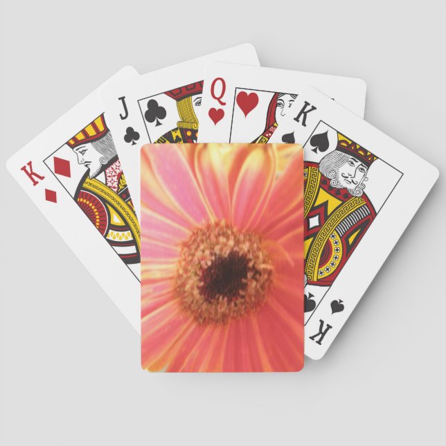 Cartas de juego de las flores de Gerbera Daisy (Reverso)