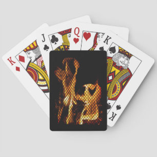 Cartas de juego de las llamas bailarinas