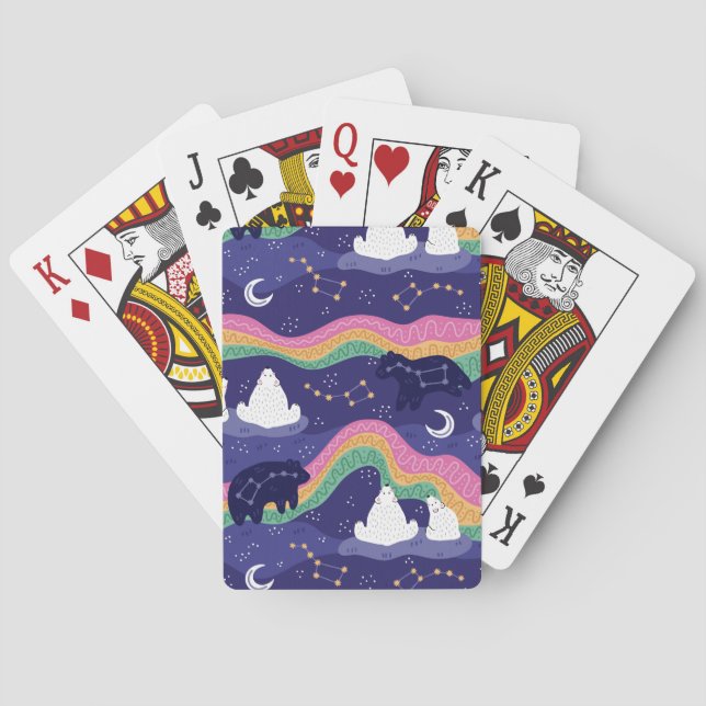 Cartas de juego de las luces del norte (Reverso)