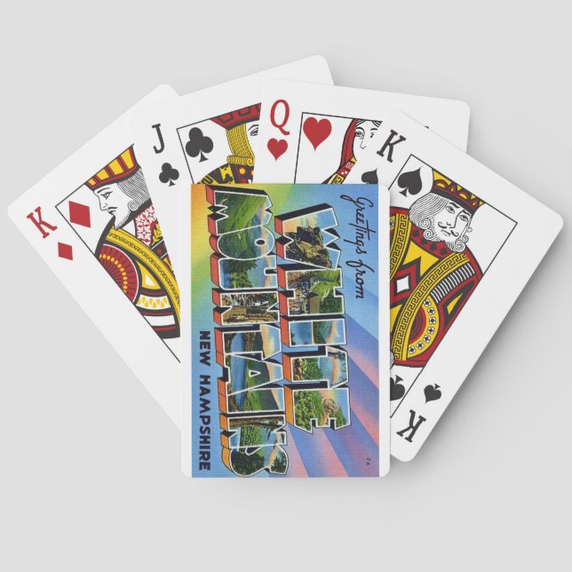 Cartas de juego de las Montañas Blancas NH (Reverso)