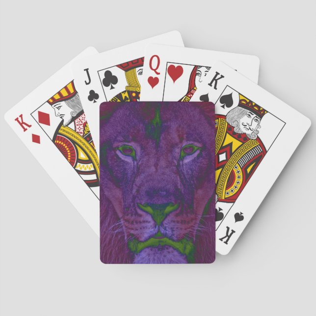 Cartas de juego de leones abstractas (Reverso)