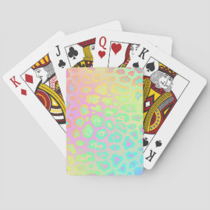 Cartas de juego de leopardo del Pastel brillante
