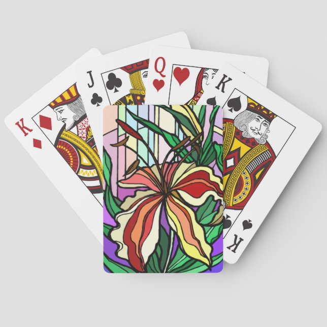 Cartas de juego de Lirio de Cristal de Aleta (Reverso)