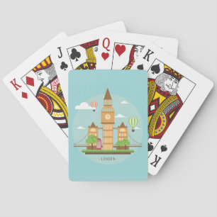 Cartas de juego de Londres Inglaterra Gran Bretaña