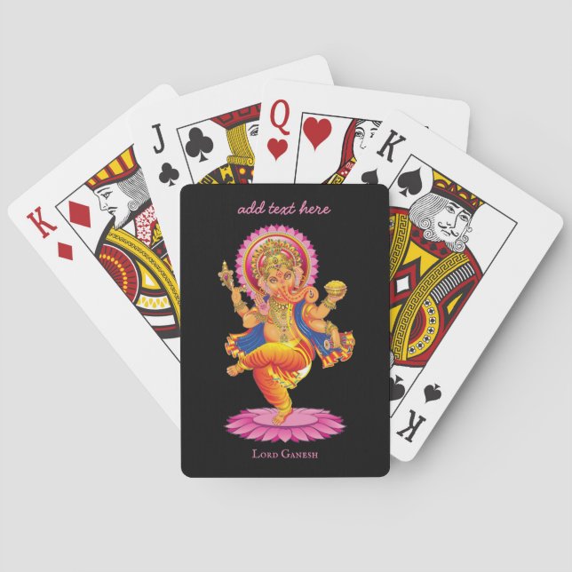 Cartas de juego de Lord Ganesh de la India (Reverso)