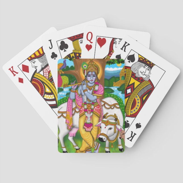 Cartas de juego de Lord Krishna (Reverso)