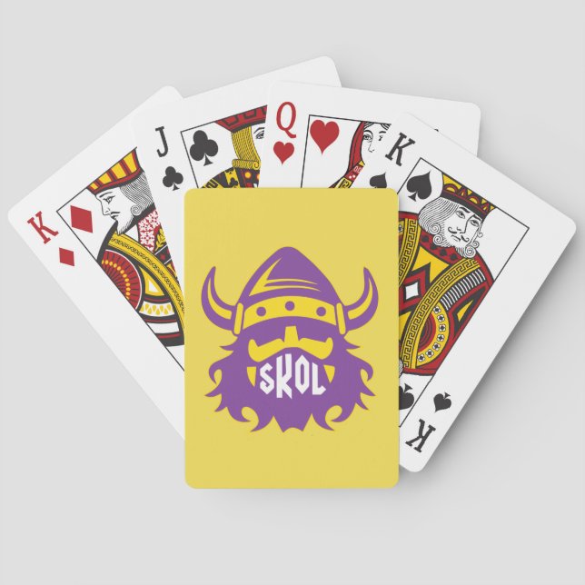 Cartas de juego de los cascos nórdicos Skol Viking (Reverso)