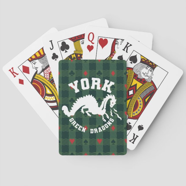 Cartas de juego de los Dragones verdes de York (Reverso)