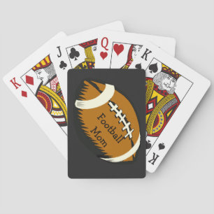 Cartas de juego de mamá de fútbol marrón