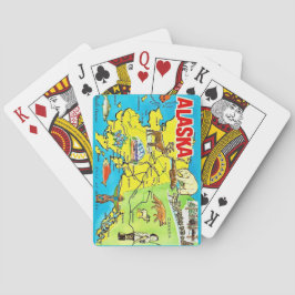 Cartas de juego de mapa antiguo de Alaska