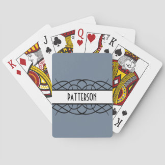 Cartas de juego de marfil-deco florecientes