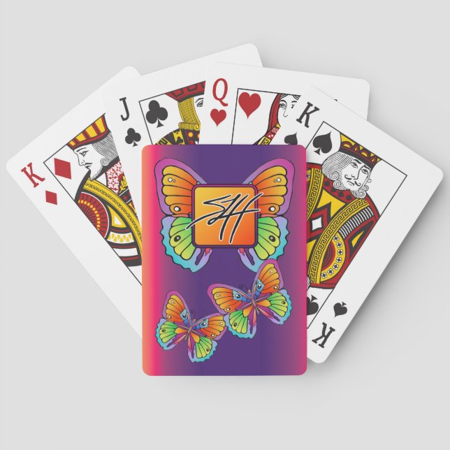 cartas de juego de mariposa (Reverso)
