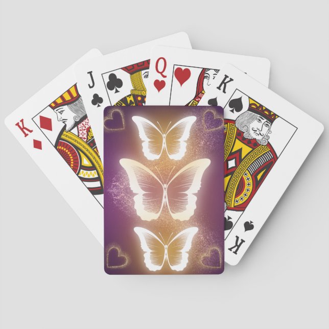 Cartas de juego de mariposa. (Reverso)