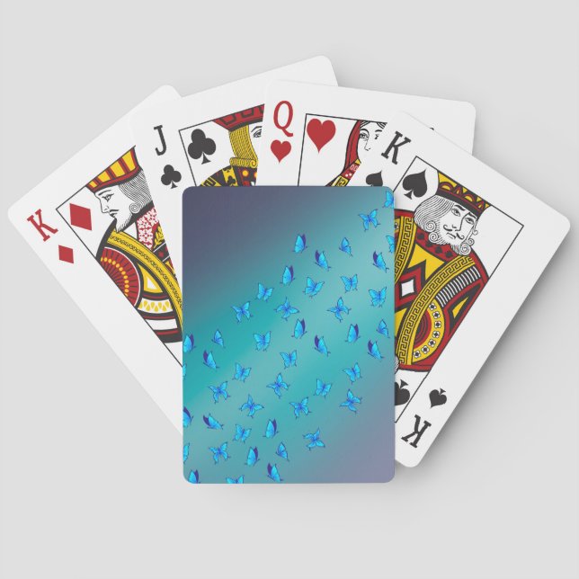 Cartas de juego de mariposas encantadas (Reverso)