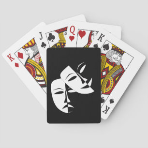 Cartas de juego de máscaras de teatro de drama