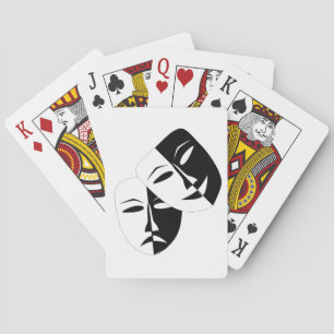 Cartas de juego de máscaras teatrales dramáticas -