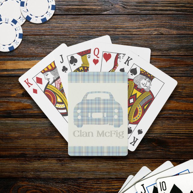 Cartas de juego de McFig de Tartan Car Clan (Fun pack of playing cards for the scottish figaro owner)