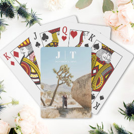 Cartas de juego de monograma en favor de la boda p