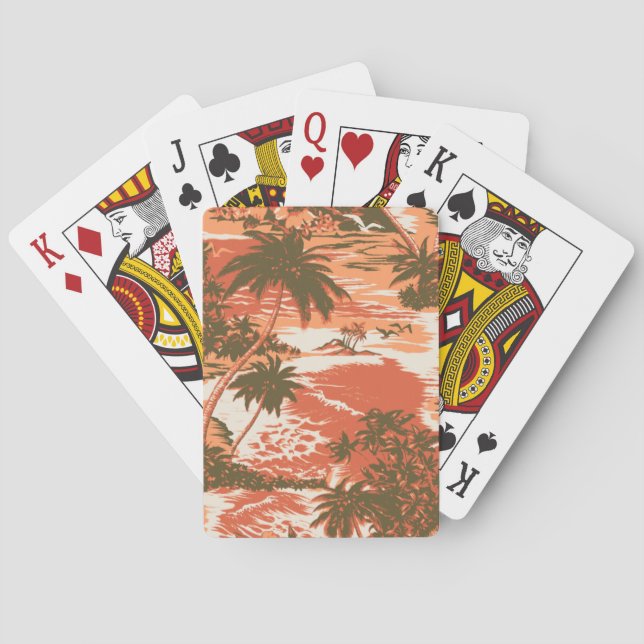 Cartas de juego de Napili Bay Hawaiian Island (Reverso)