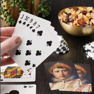 Cartas de juego de Napoleón con corona de laurel