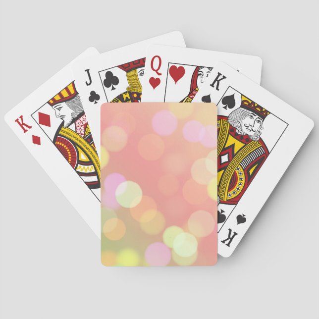 Cartas de juego de naranja Bokeh (Reverso)