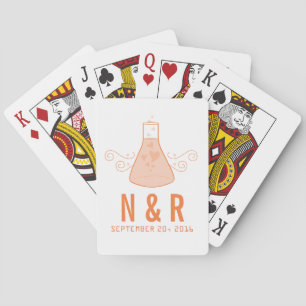 Cartas de juego de naranja Sweet Chemistry Boda