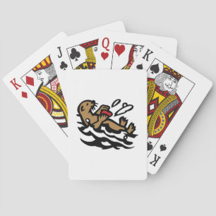 Cartas de juego de nutria marina