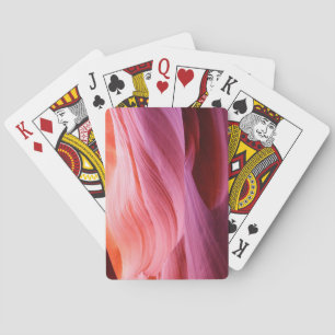 Cartas de juego de Olas Rojas en tonos rojos
