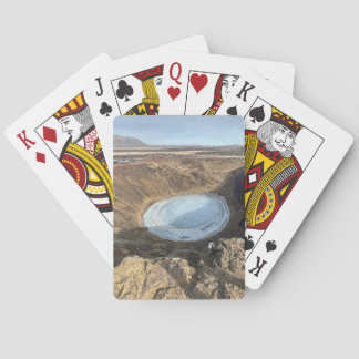 Cartas de juego de paisaje nevado de Islandia en i