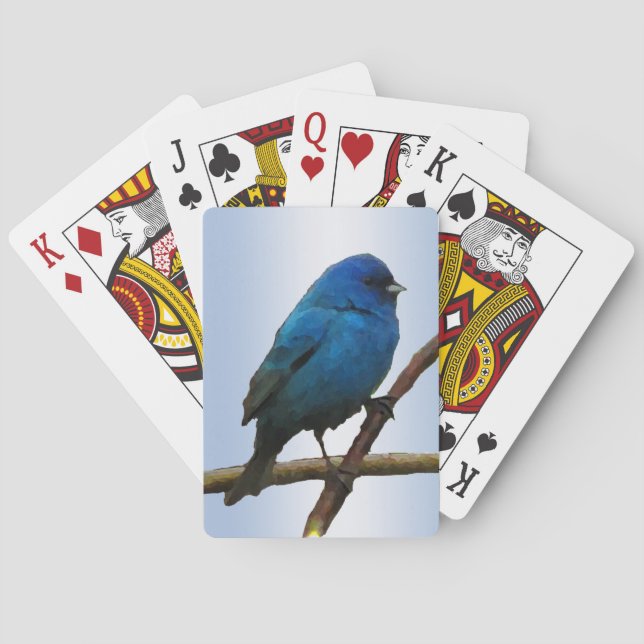 Cartas de juego de pájaros para el Indigo Bunting (Reverso)