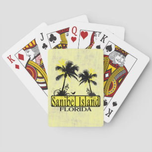 Cartas de juego de palmeras de Sanibel Island Flor