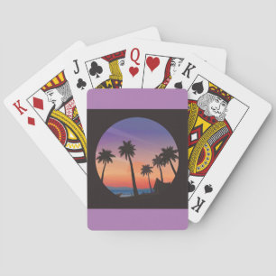 CARTAS DE JUEGO DE PALMERAS TROPICALES DE PLAYA